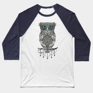 Best T-shirt is great for owl fans, Black Mandala Owl art Baseball T-Shirt